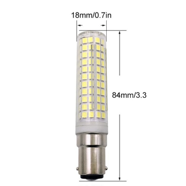 BA15D LED 5W Kald Hvit 6000K, 1500LM, AC 220-240V, Halogen G9 15