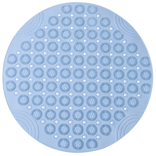 Skridsikker bademåtte, 30 x 30 cm skridsikker brusemåtte, hurtigtørrende brusemåtte, med sugekopper og drænhuller, anti-skimmel PVC, til brusebad, badeværelse