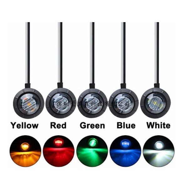 10 stk. 3LED lastbil sidelampe LED lastbil signallamp buslampe ho