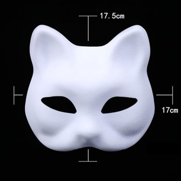 DIY White Paper Mask Pulp Tyhjä Käsinmaalattu Mask Personality Cre