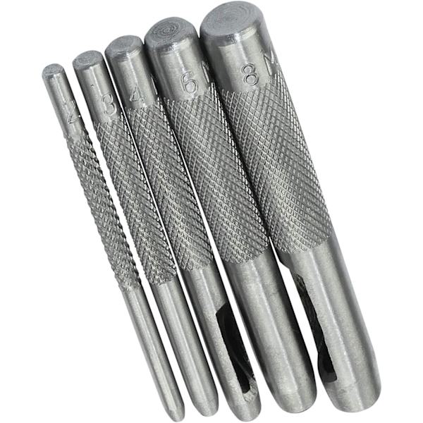Set med 5 stansverktyg/stansverktyg/stans 2/3/4/6/8mm - Hålstans för att göra hål -