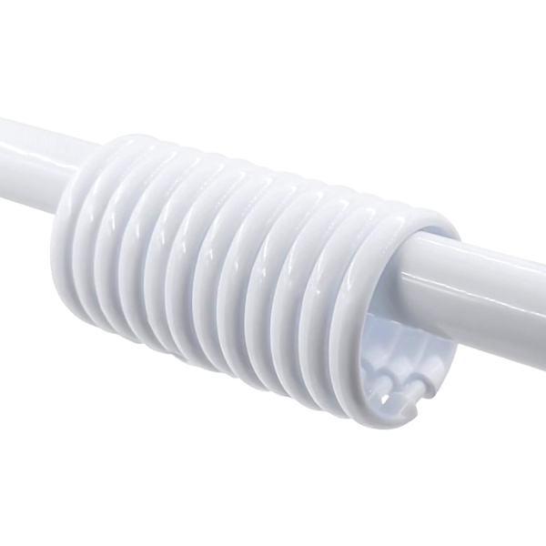 Vita plast duschdraperiringar, enkla klick duschdraperikrokar 12 Pack