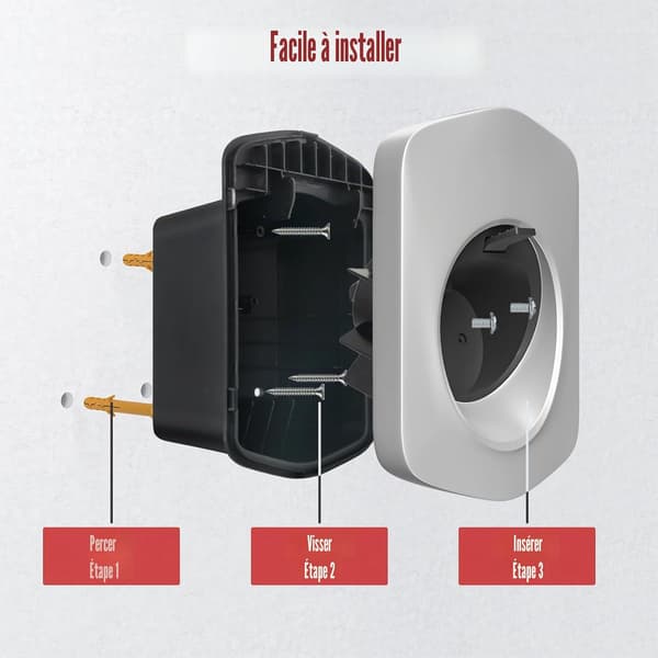 Typ 2 Kabel Väggfäste | Typ 2 Laddkabel Organizer, Tillbehör till Laddstation, Silver
