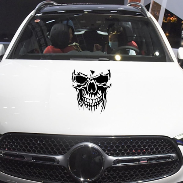 (Musta) 3D Kallo Autokoulun Tarrat Laser Kallo Auton Tarra Autolle, Kuorma-autolle, SUV:lle Sisä- ja Ulkokoristeluun