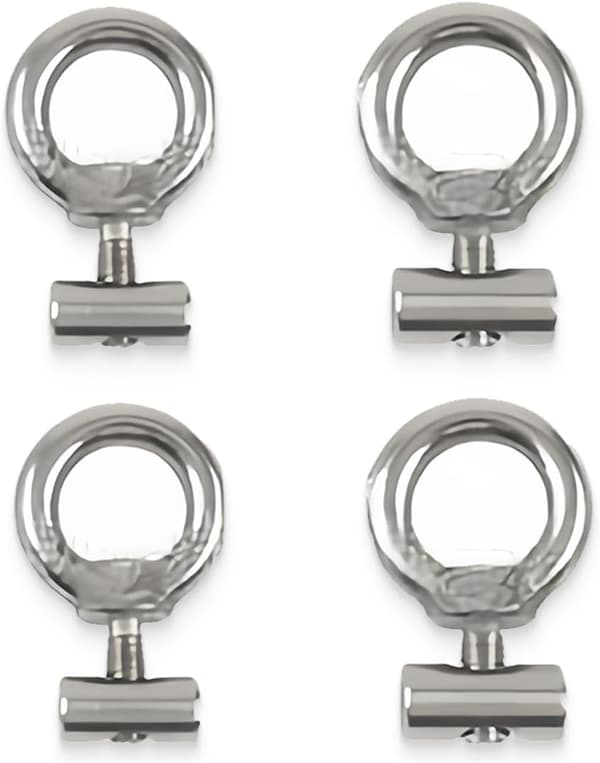 4 stk. Markise Stopper i Rustfrit Stål, RV Tilbehør, Camping Markise Stopper Sæt - Rørskinne Tilbehør til Campingvogn, M