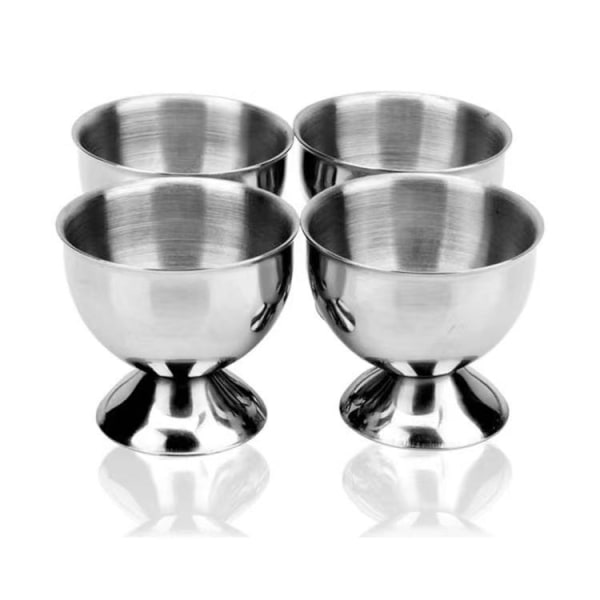 Egg Cup Set, 4 stk Egg Rack, Rustfritt Stål Egg Rack, Kjøkkenredskaper for Middag