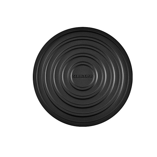 2-osainen pyöreäTabletti (musta), koristeellinen ja käytännöllinen, paksu muotoilu, pieni ja kompakti, lämmönkestävä silikonitabletti, sopii ravintoloihin