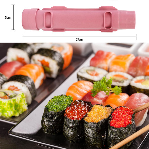 Sushi Maker, Livsmedelsgodkänd Sushi Bazooka, Sushiformar, Perfekt för att Göra Sushi Roller med Ris, Grönsaker och Kött. Idealiskt DIY Sushi Verktygsset för Nybörjare