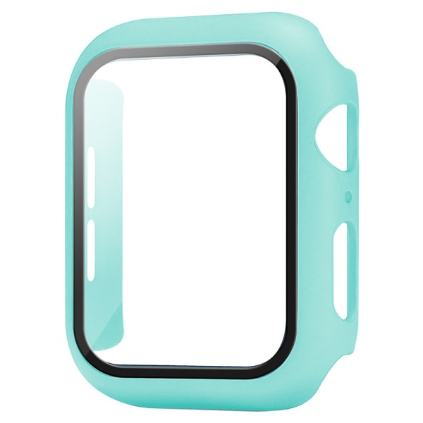 （Mintgrønn） Deksel kompatibel med Apple Watch 44MM, 2-i-1 beskyttelse PC-herdingveske og HD Temper
