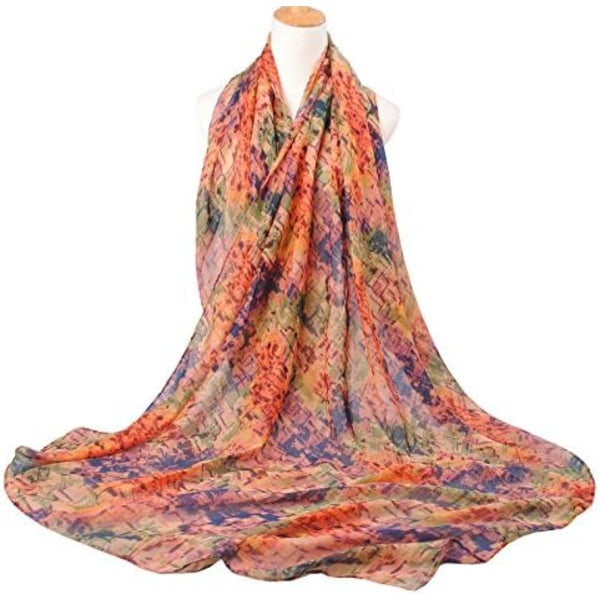 Blandade Färger Bomullsvoile Sjal Scarves Strandkläder Wrap