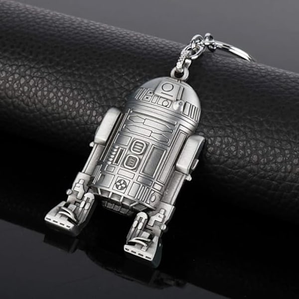 Star Wars R2-D2 Nyckelring i Borstat Silver med Robotgravyr
