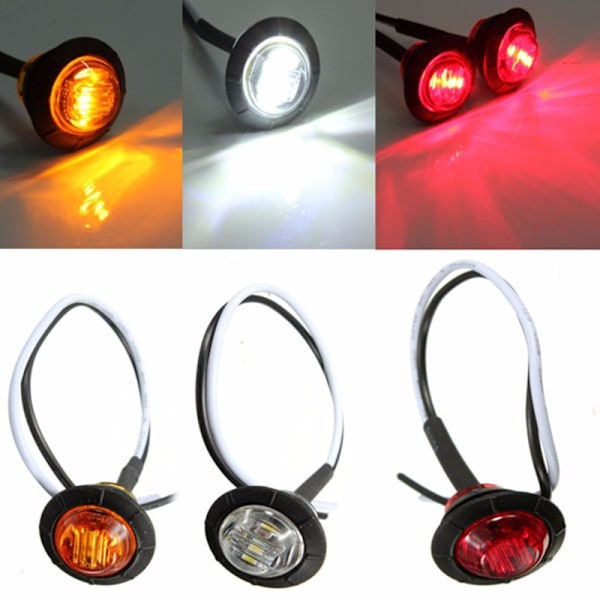 10 stk. 3LED lastbil sidelampe LED lastbil signallamp buslampe ho
