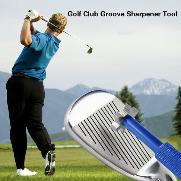 Golf Groove SharpenerGolfkølle Groove SharpenerGroove SharpenerKølle SharpenerGroove Slibeværktøj - Generer Optimalt Backspin - Egnet til U & V-G