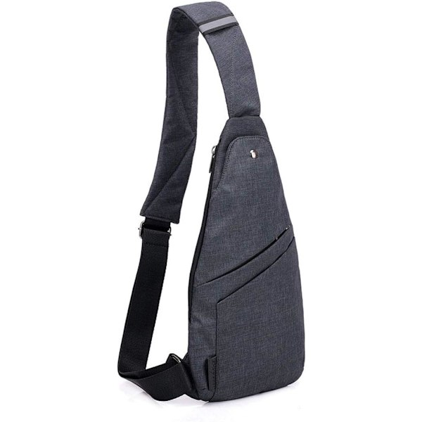 Sling Bag Anti-Thief Crossbody Personal Pocket Bag Lightweight Chest Shoulder Backpack for Travel Hiking (Dark Grey)