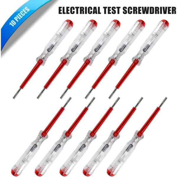 10 pakke elektrisk krets tester penn Spenning tester AC spenning test penn for elektrisk testing