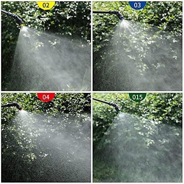 Spraydyser, høytrykksstråle med 6 viftedyser 110°, åpning 0,1-0,4 mm, spraydyse sortiment for hagesprøyting reservedel