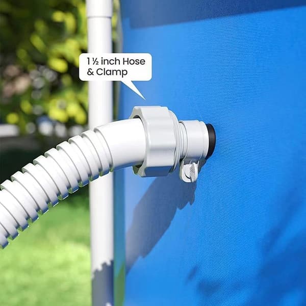 Set med 2 poolslangadaptrar för 3,2 cm till 3,8 cm typ B-pumpar, poolslangkoppling