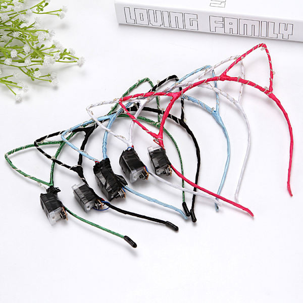 5 stk LED Starlight Kitty Luminous Cat Ears Hodebånd (Tilfeldig