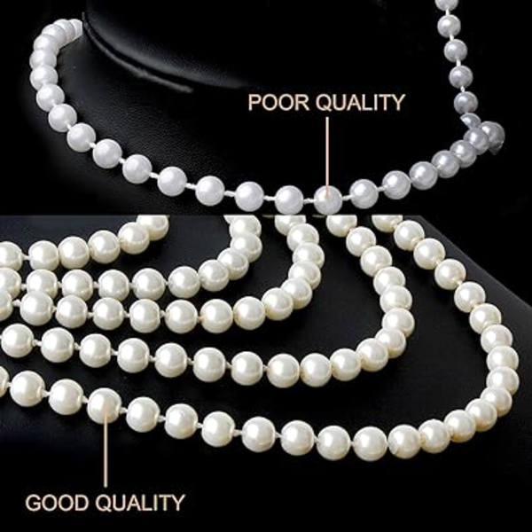 Imitert perlelang kjede 150cm Trendy stil lang falsk perle