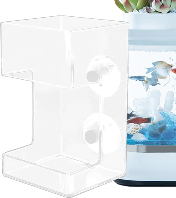 Fiskefoderautomater til akvarier Fiskefoderrør Transparent foderrør Rejefoderautomat | Betta Foderskål Sugekop Foderdispenser