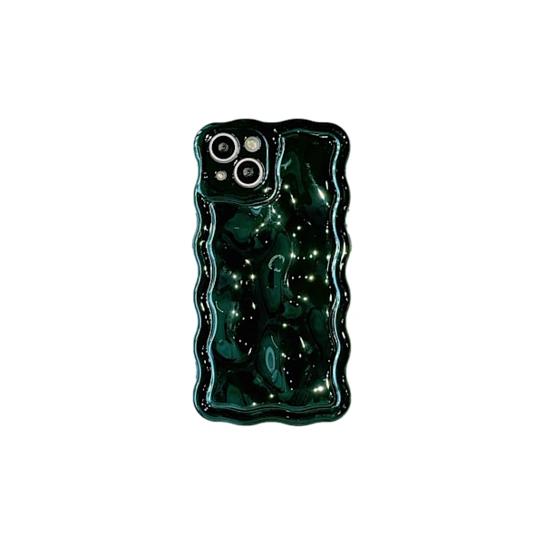 Fodral för iPhone 12, 3D Meteorite Bubble-mönster Elektropläterad Glitter Lockigt Vågig Ram Blank Fodral, Mjuk TPU Stötskydd