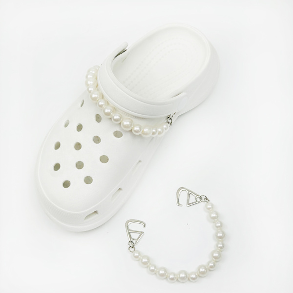 2 st Bling Croc-kedjor för vuxna kvinnor män tonåringar flickor pojkar, Rhinestone-kedja Croc-berlocker för klogsandaler, Croc-sko De