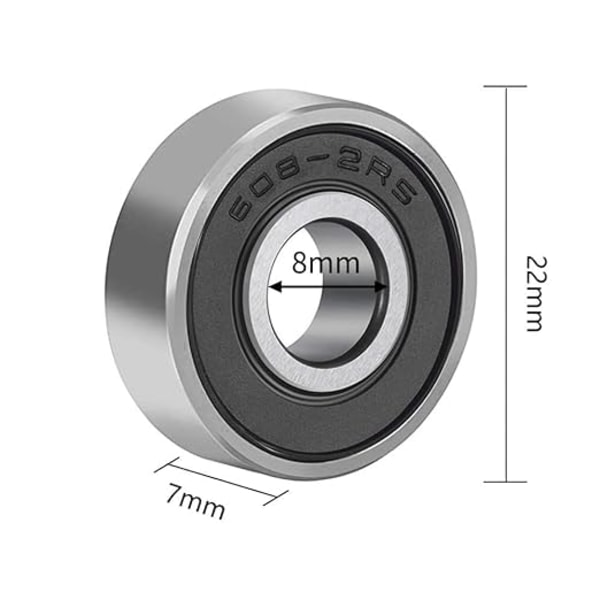 10PCS Ball Bearings Dobbelt Skjermet Dyp Groove Ball Bearings ABE