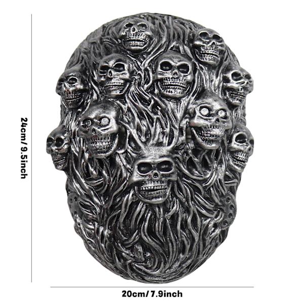 Punk Steam Skull Halloween Mask, 3D Läskig Realistisk Skelett Mask Full Face Creepy