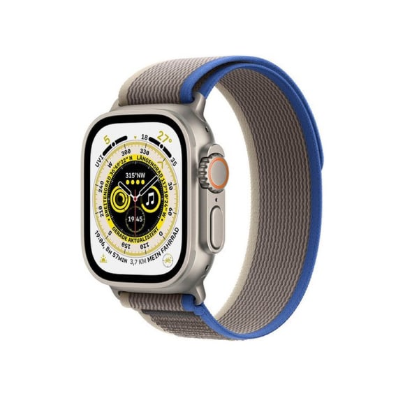 Kompatibel med den nye Apple Watch8-remmen (blå med grå)