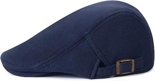 Blå basker keps män justerbar platt vintage Lvy hatt