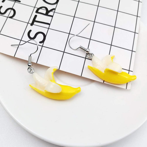 Söta Fruktörhängen Banan Druva Avocado Pumpa Ananas Granatäpple örhängen Halsband set för Kvinnor Statement Smycken