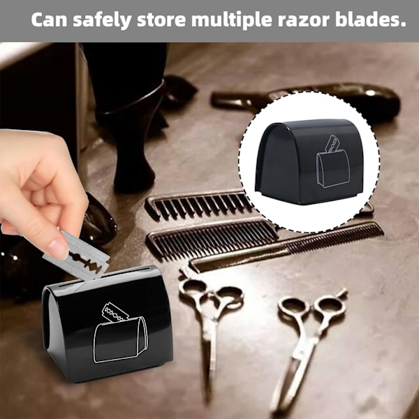 Oppbevaringsboks for barberblad Sikkerhets barberblad oppbevaringsboks Perfekt oppbevaring for sikkerhetsbarberhøvler og barberblader