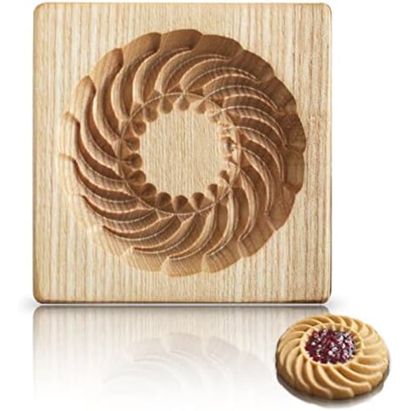 Træ Cookie Form og Biscuit Stemplet, 3D Prægning Værktøj til Bagning af Cookies, Personlig Håndpresset Design Cookie Pres