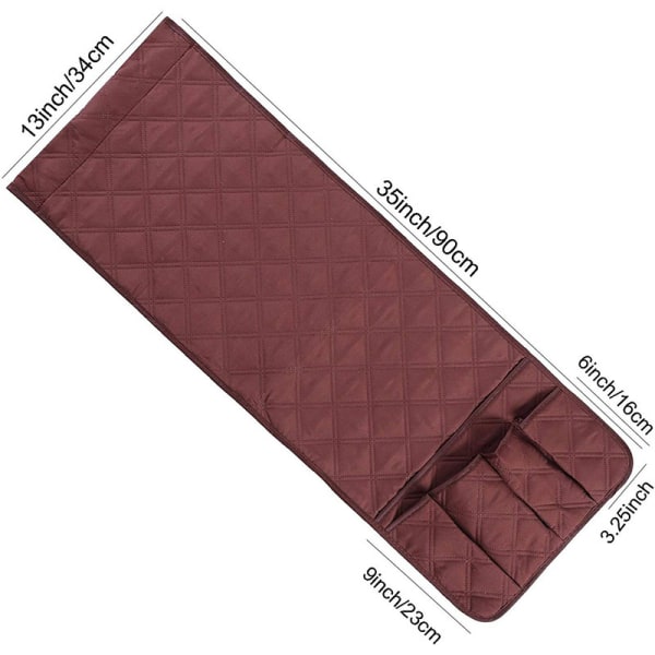 Sofa Armrest Organizer, 5 Lommer, Sklisikker, Passer til Nettbrett,