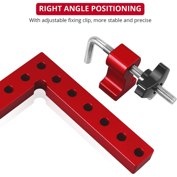 2 st aluminiumlegering tum/mm 90° positioneringsfäste med 4 A