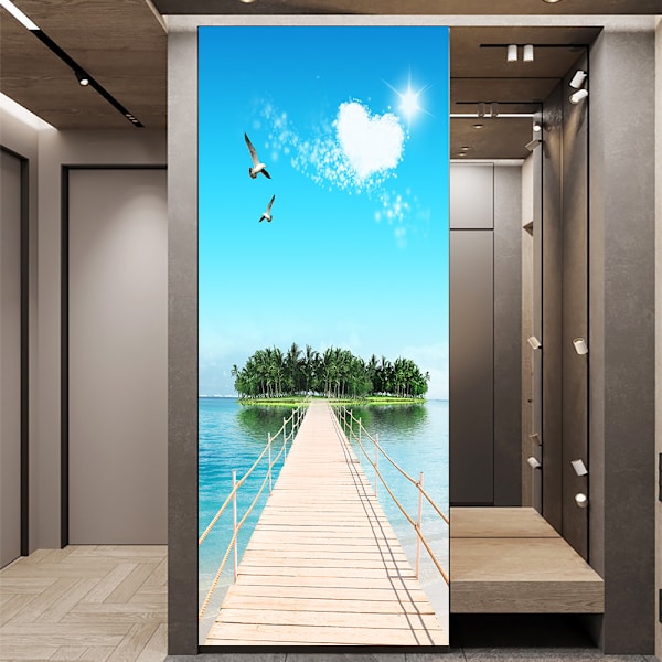 (38,5*200cm*2stk) 3D-effekt plakat dørklistremerke 37