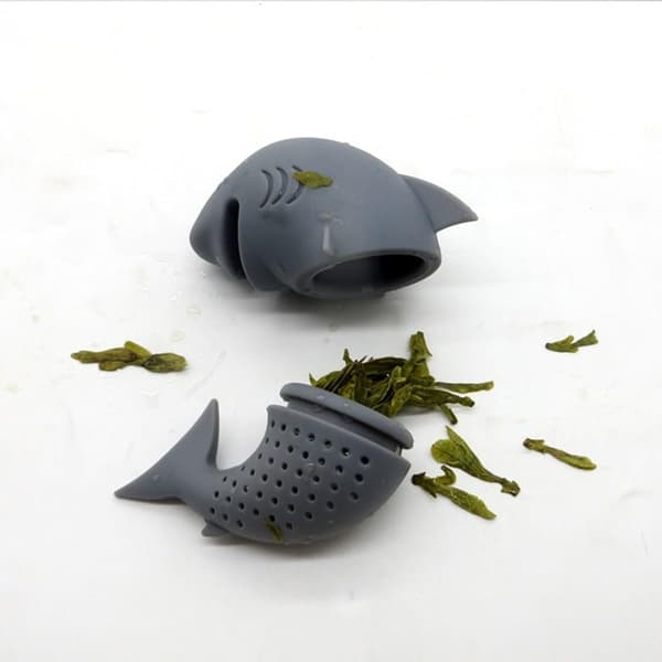 2-pak Haj Te-infuser, Filtre til Løs Te Genanvendelig, Sjov Dyreformet Si Rustfrit Stål Kugle Diffuser Steeper til Tekopper Tekander