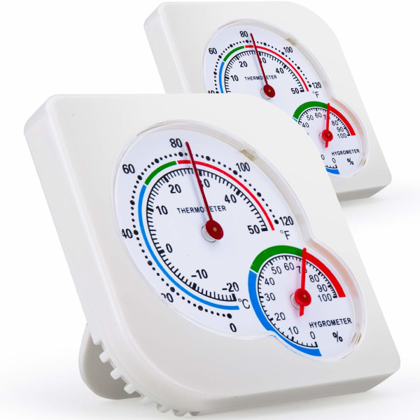 2-pak indendørs termometer hygrometer, indendørs fugtighedsmonitor