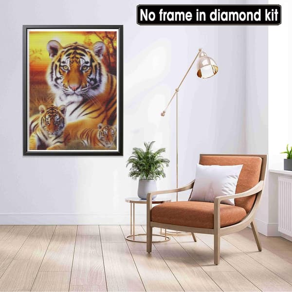 (30x40cm) 5D Diamantmålning Tiger 27