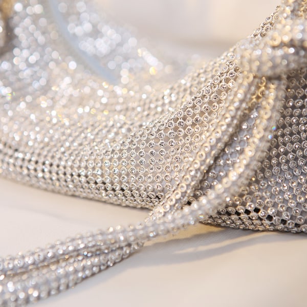 Rhinestone Handtag Kväll Clutch Guld Sparkling Crystal Wedd