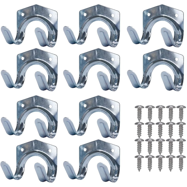 10 st metallförvaringskrokar, plåtverktygsställ, dubbel U S
