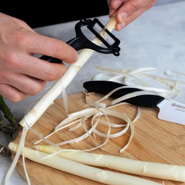Sort skræller/barberblad med ultraskarpt keramisk blad