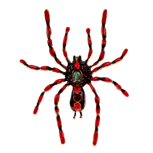 Edderkoppinsektbrosje (rød)