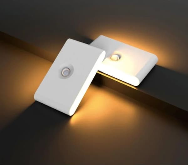 Bevegelsessensor LED-nattlys, LED-skaplys, USB-oppladbar
