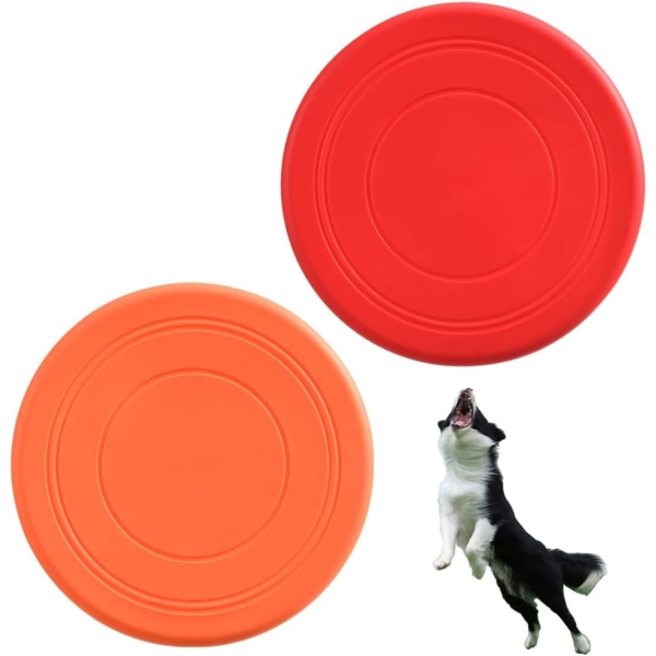Orange + Rouge - 2 stk Frisbee til hund, Frisbee til hund jo