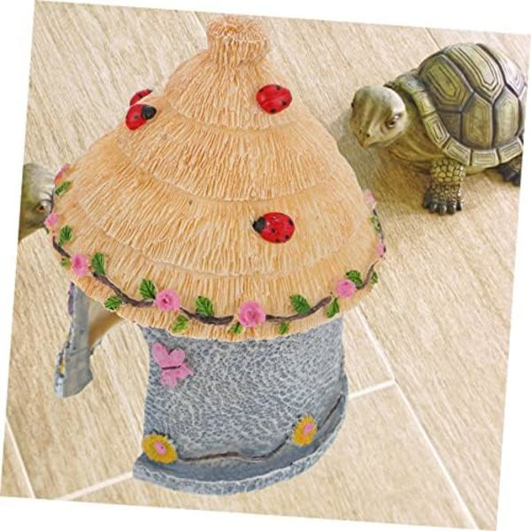 12x12x19cm Æske Skjulested Hus Akvarium Habitat Legetøj til Skildpadder Kæledyrsudstyr Reptil Dekoration Hamster Ornament Skildpadde Skjulested
