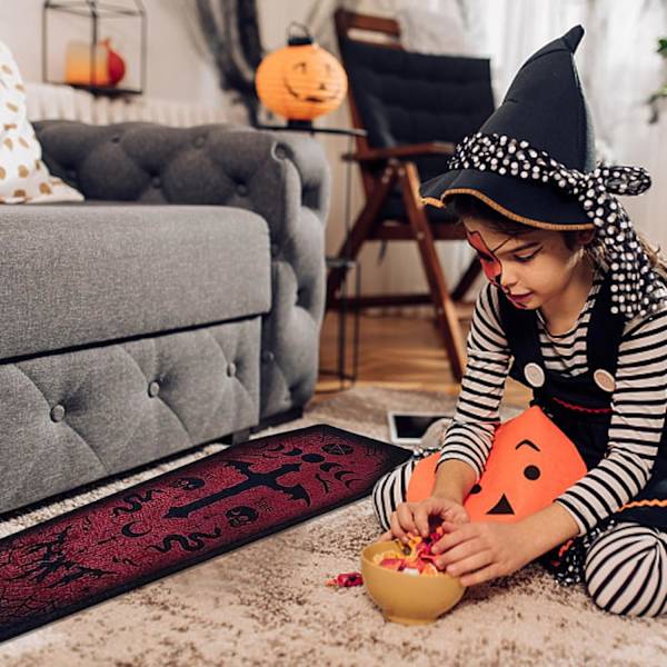 Halloween-matta Halloween badrumsmatta Goth-matta Goth-matta 51x19 tum