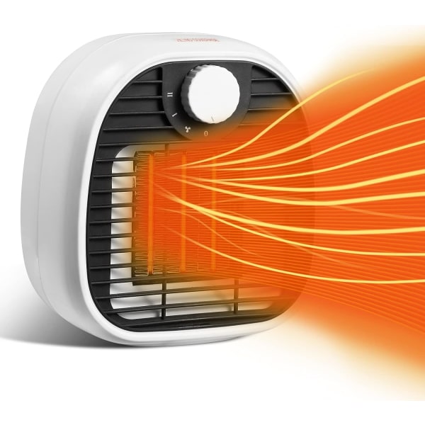 1000 W keraaminen lämmitin, minilämmitin, jossa on 3 lämpötila-asetusta