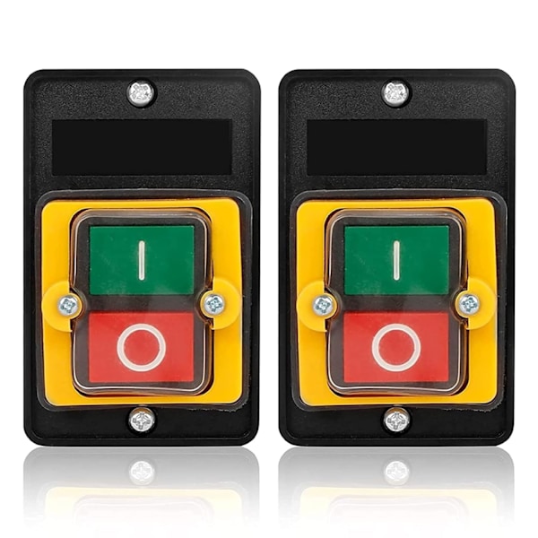2 stk. trykknapkontakt AC220V/380V 10A vandtæt trykknap ON/OFF trykknap bruges til mekanik