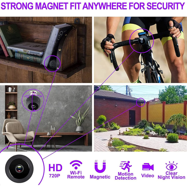 Trådløst sikkerhedskamera, 1080P HD WiFi IP-kamera, overvågningskamera til hjemmet til baby/kæledyr/barnepige, Moti